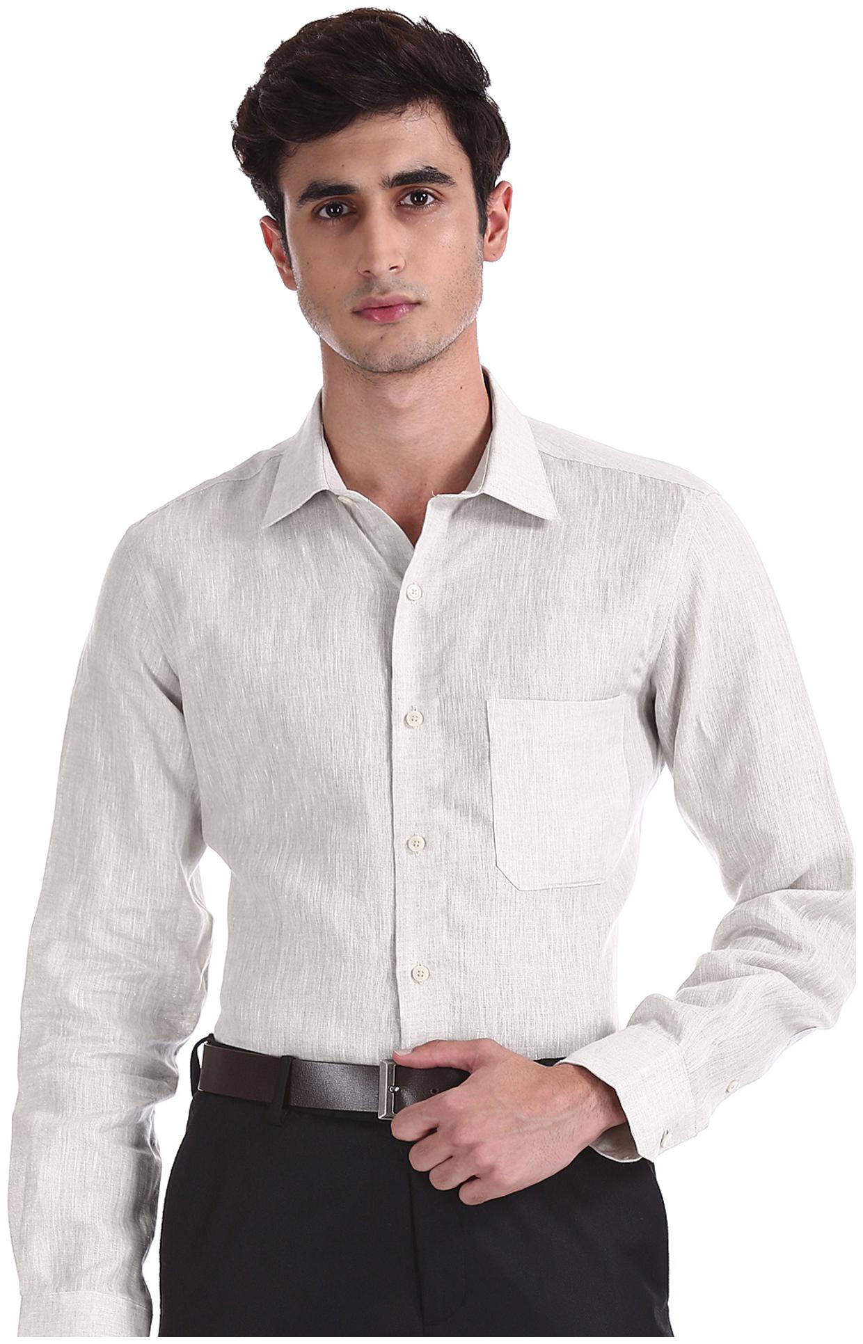 

Arrow Men Regular fit Formal Shirt - Beige