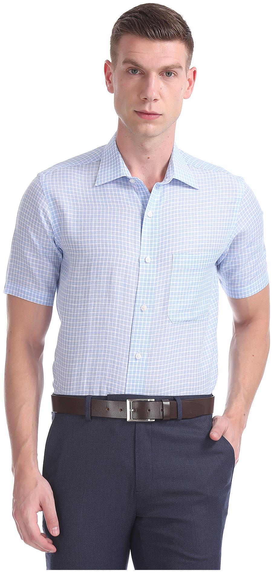 

Arrow Men Regular fit Formal Shirt - Blue