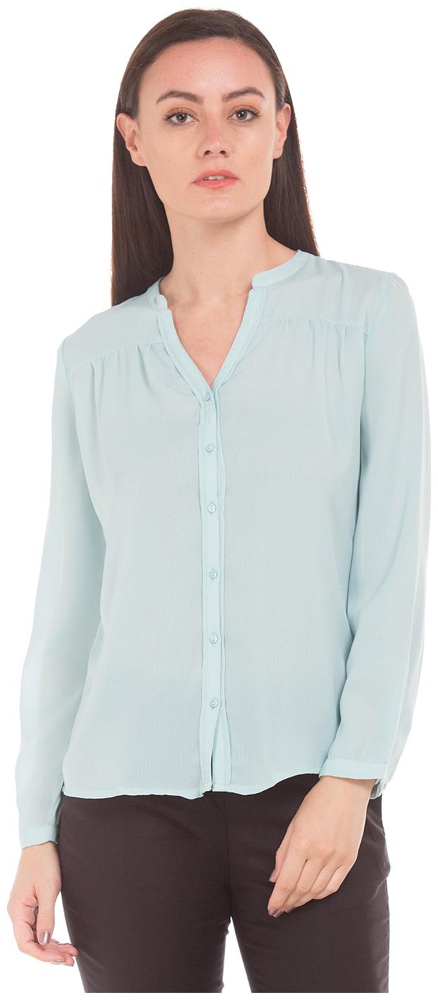 

Arrow Women Blue Solid Regular Fit Shirt