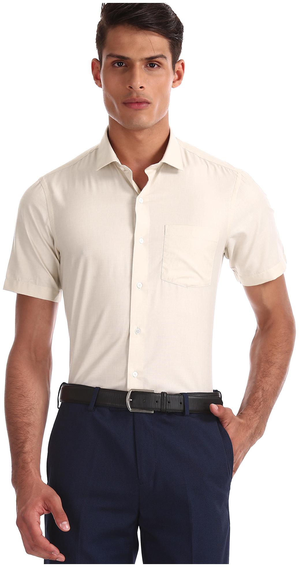 

Arrow Men Slim fit Formal Shirt - Beige