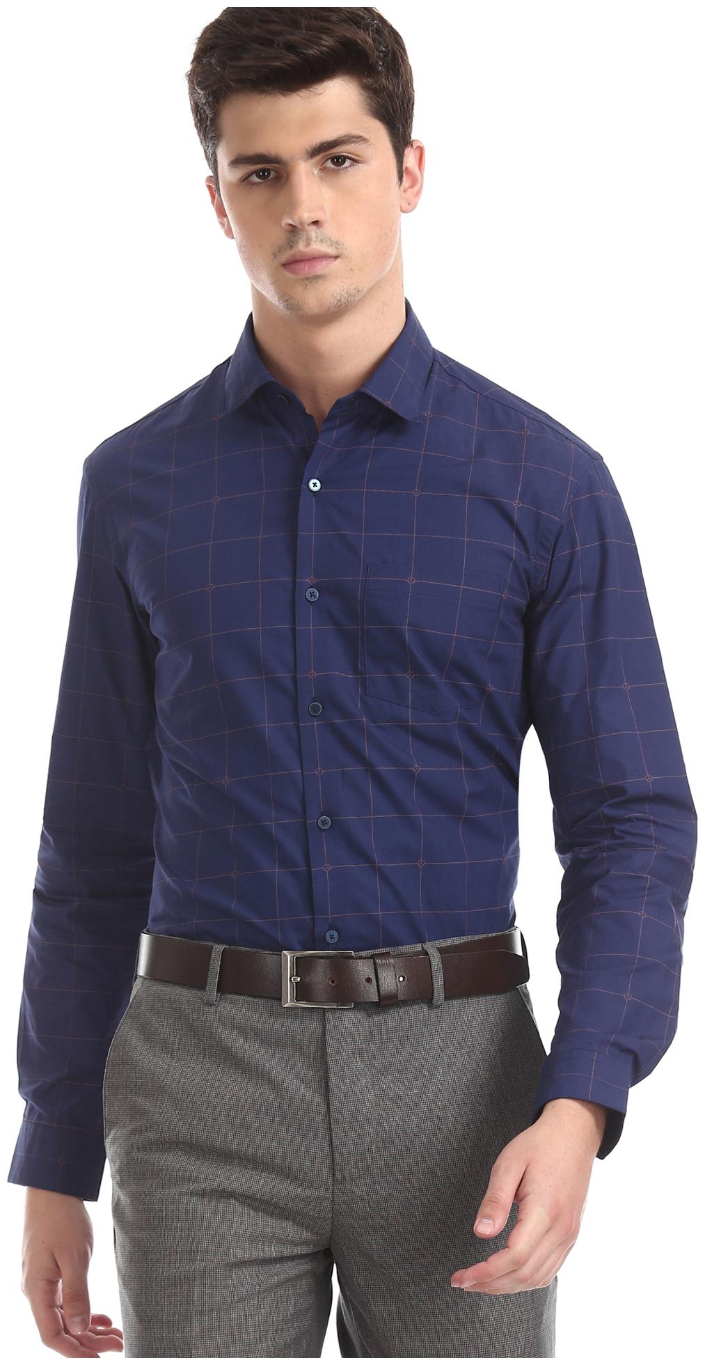 

Arrow Men Super slim fit Formal Shirt - Blue