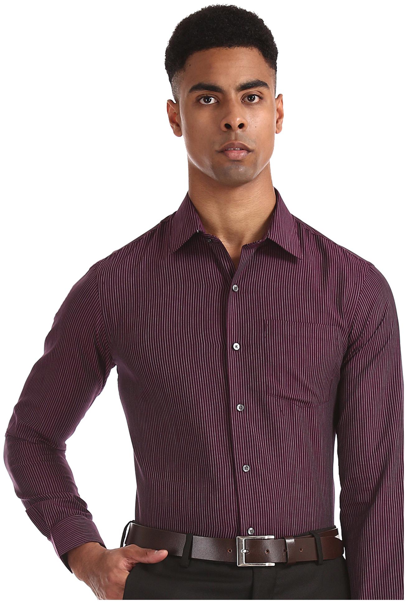 

Arrow Men Slim fit Formal Shirt - Purple