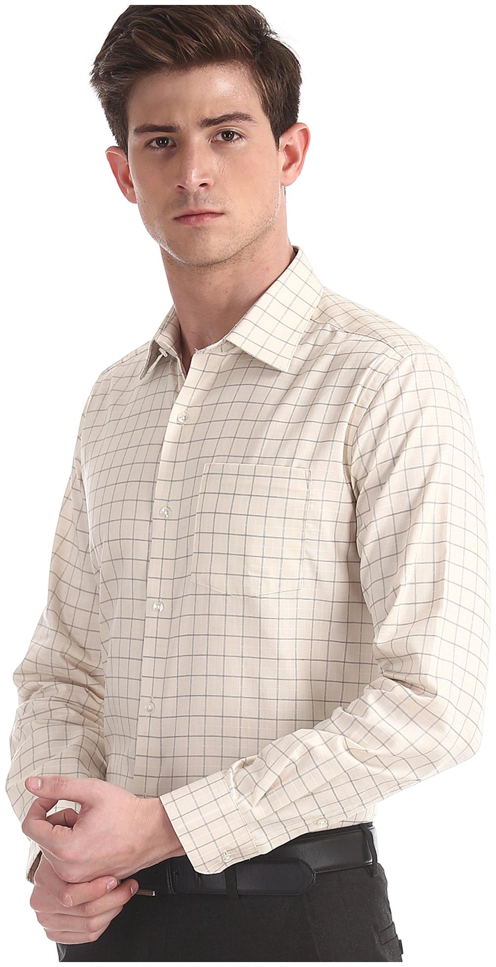 

Arrow Men Slim fit Formal Shirt - Beige