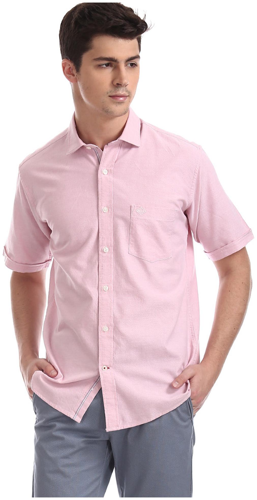 

Arrow Men Pink Solid Regular Fit Casual Shirt