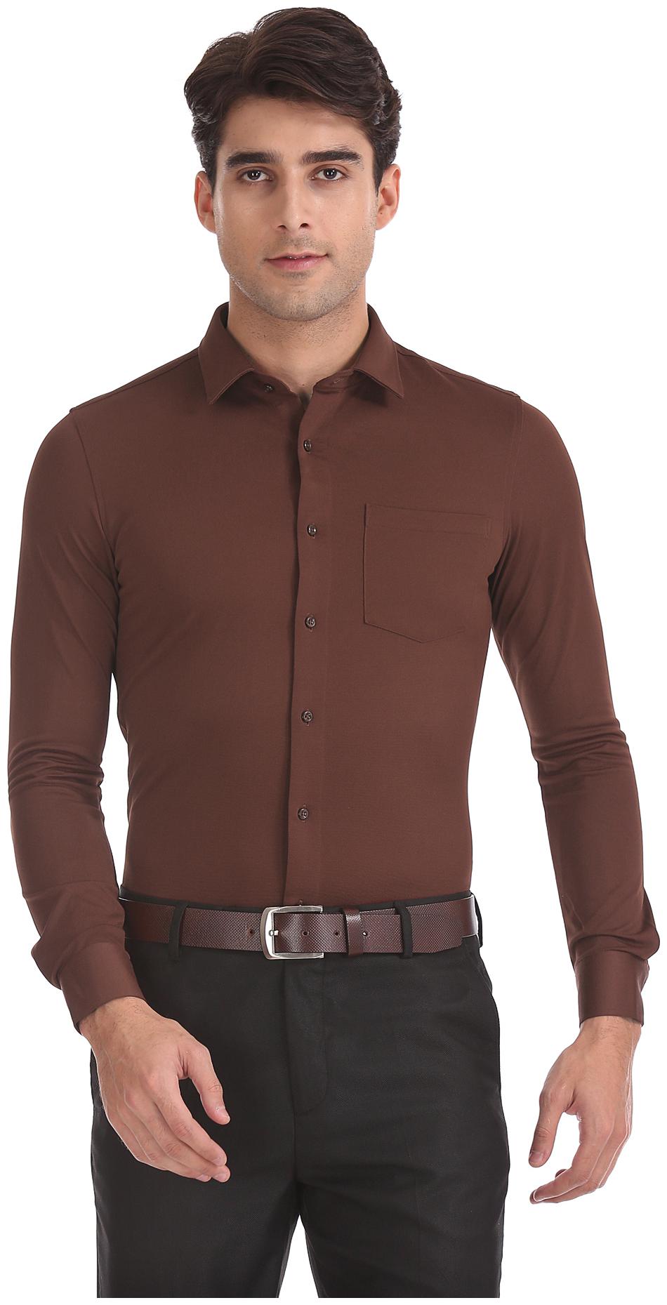 

Arrow Men Slim fit Formal Shirt - Brown