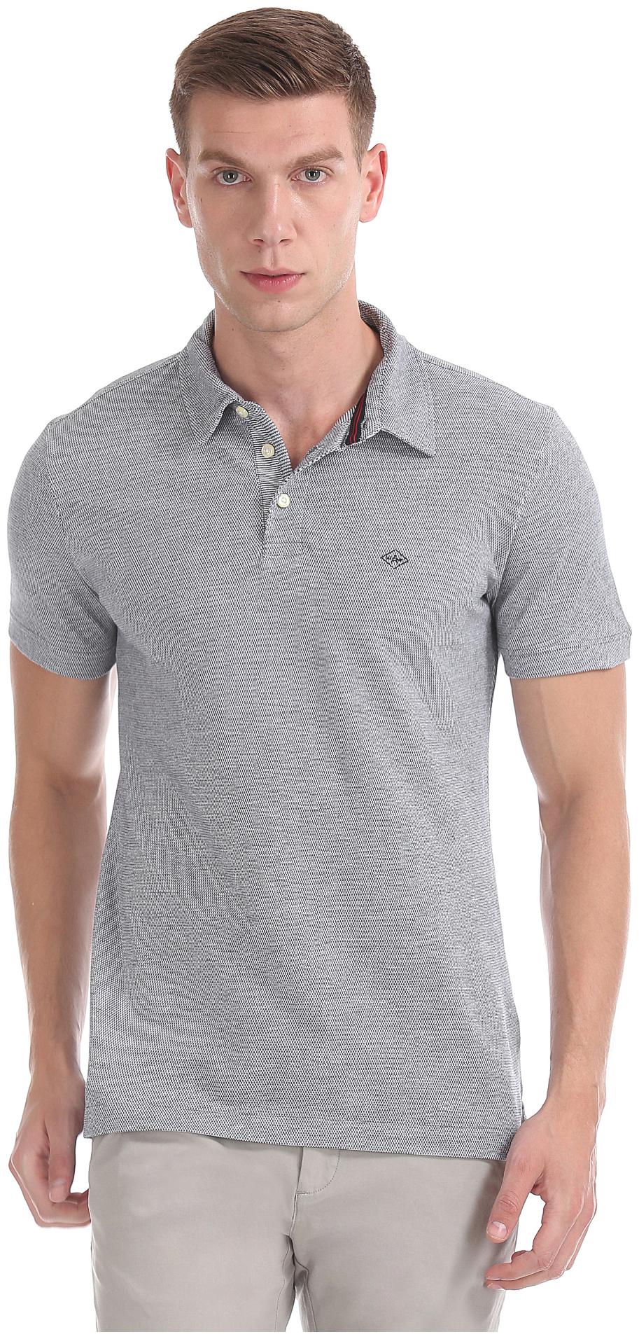 

Arrow Men Grey Regular fit Cotton Polo collar T-Shirt - Pack Of 1