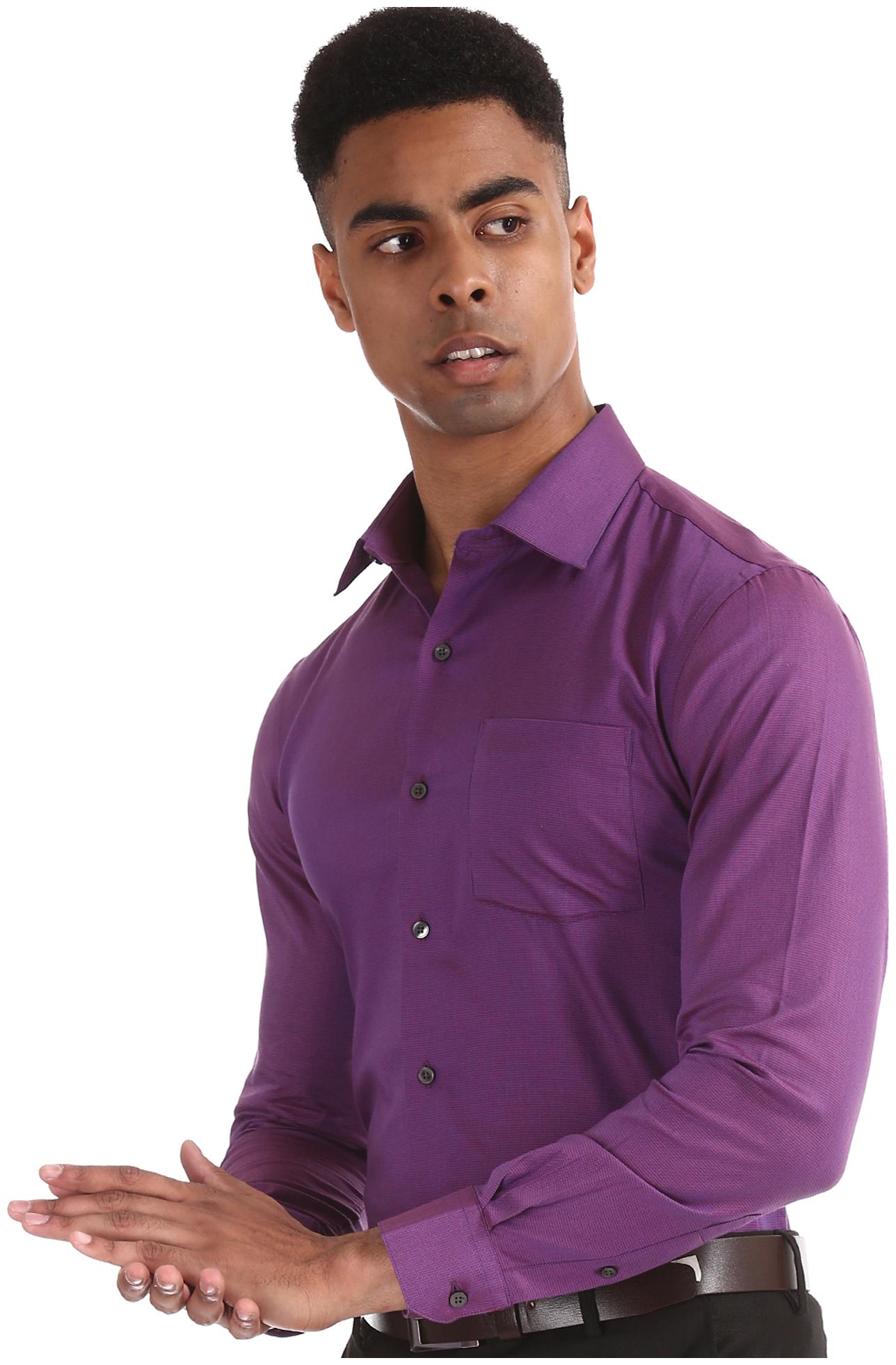 

Arrow Men Slim fit Formal Shirt - Purple