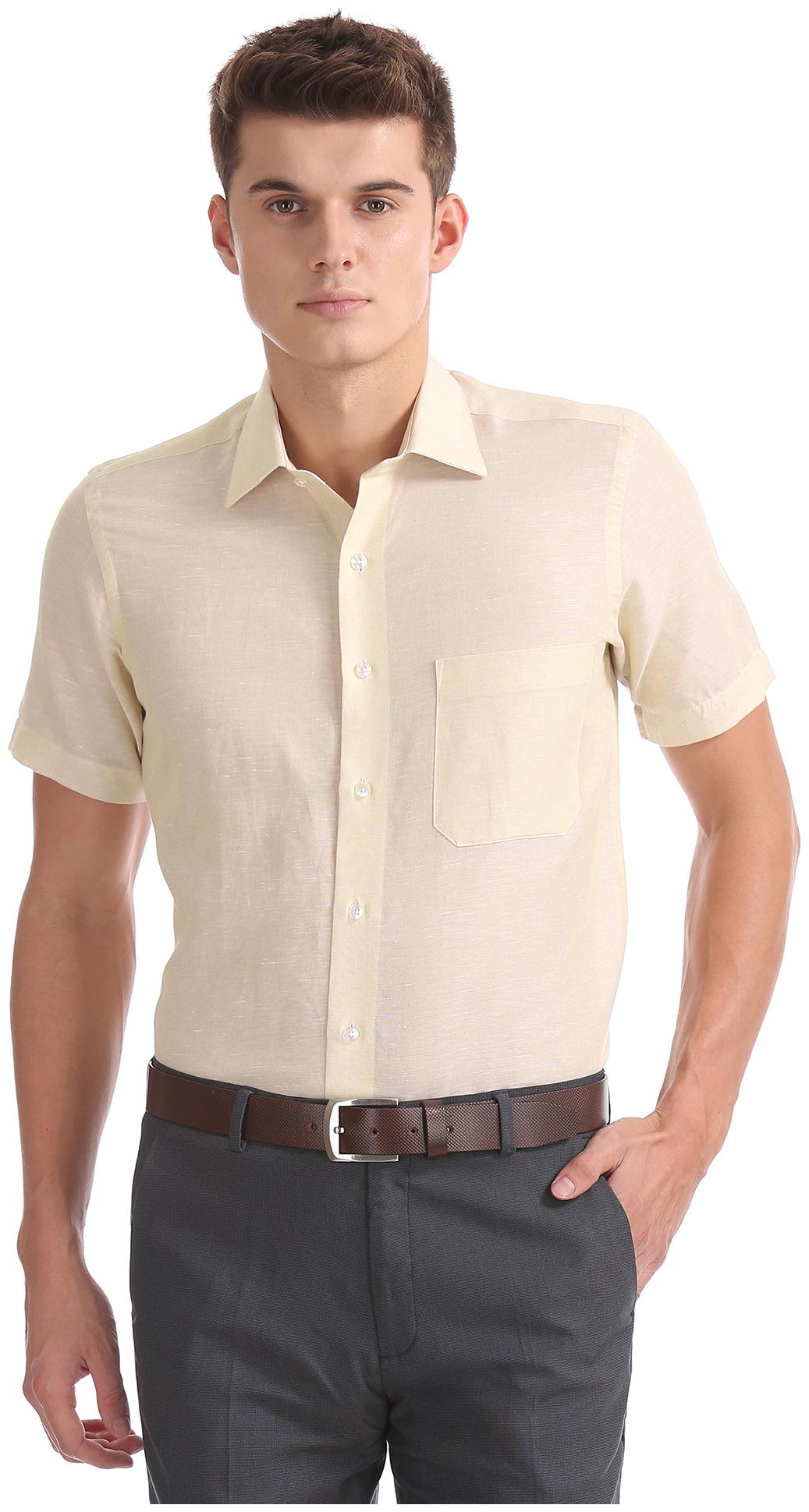 

Arrow Men Regular fit Formal Shirt - Yellow