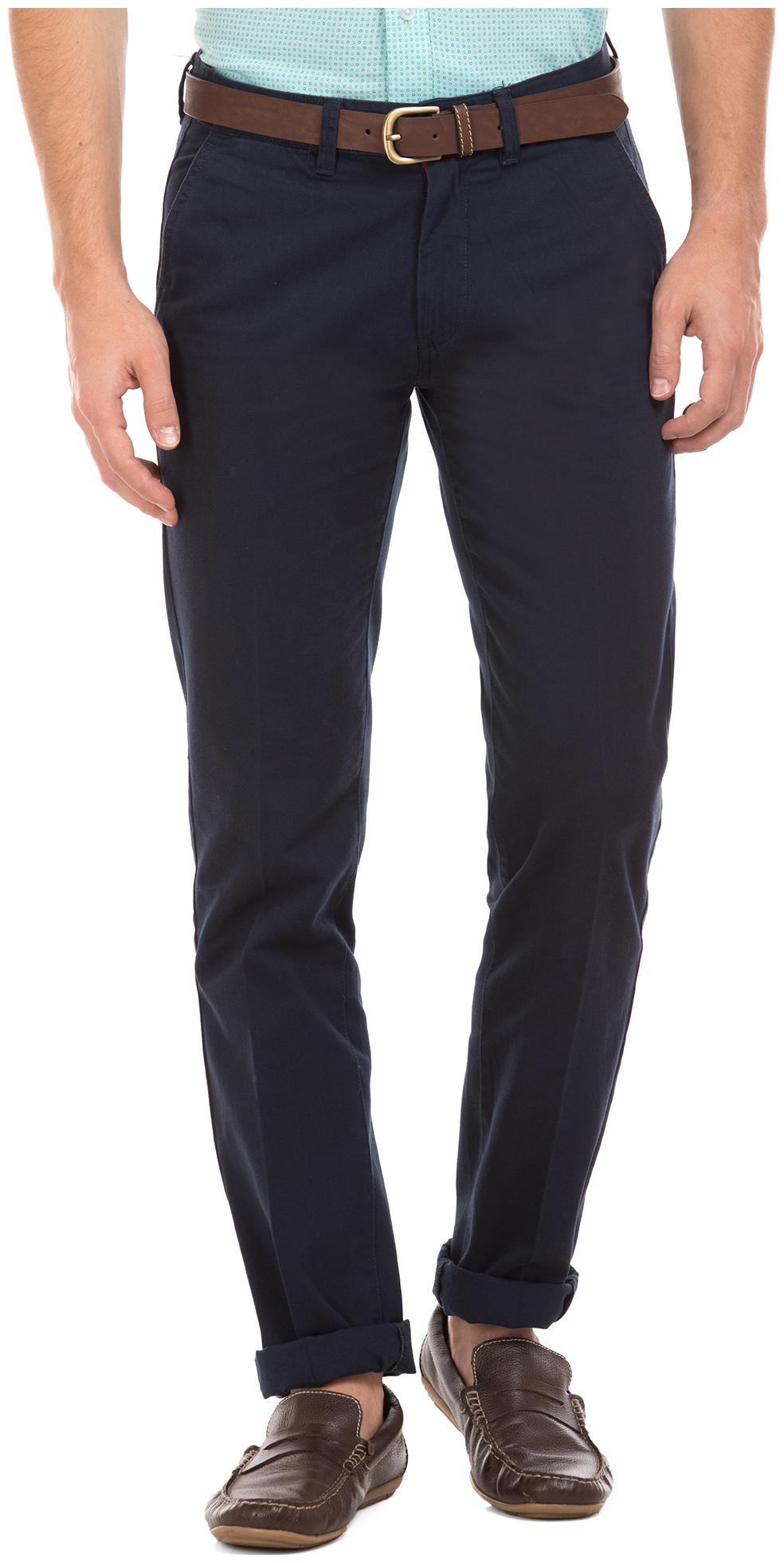 

Arrow Men Blue Solid Slim fit Regular trousers