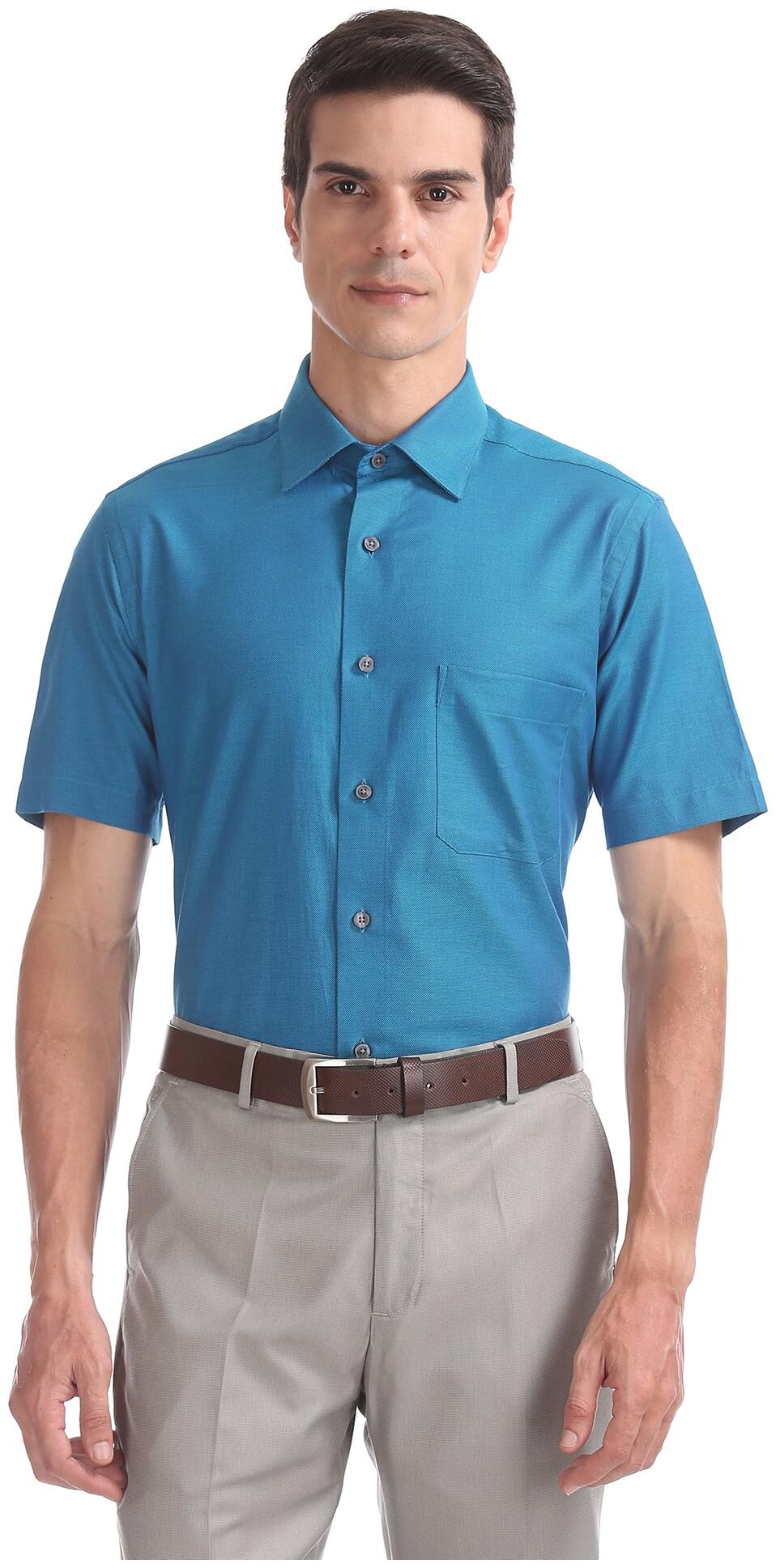 

Arrow Men Regular fit Formal Shirt - Blue