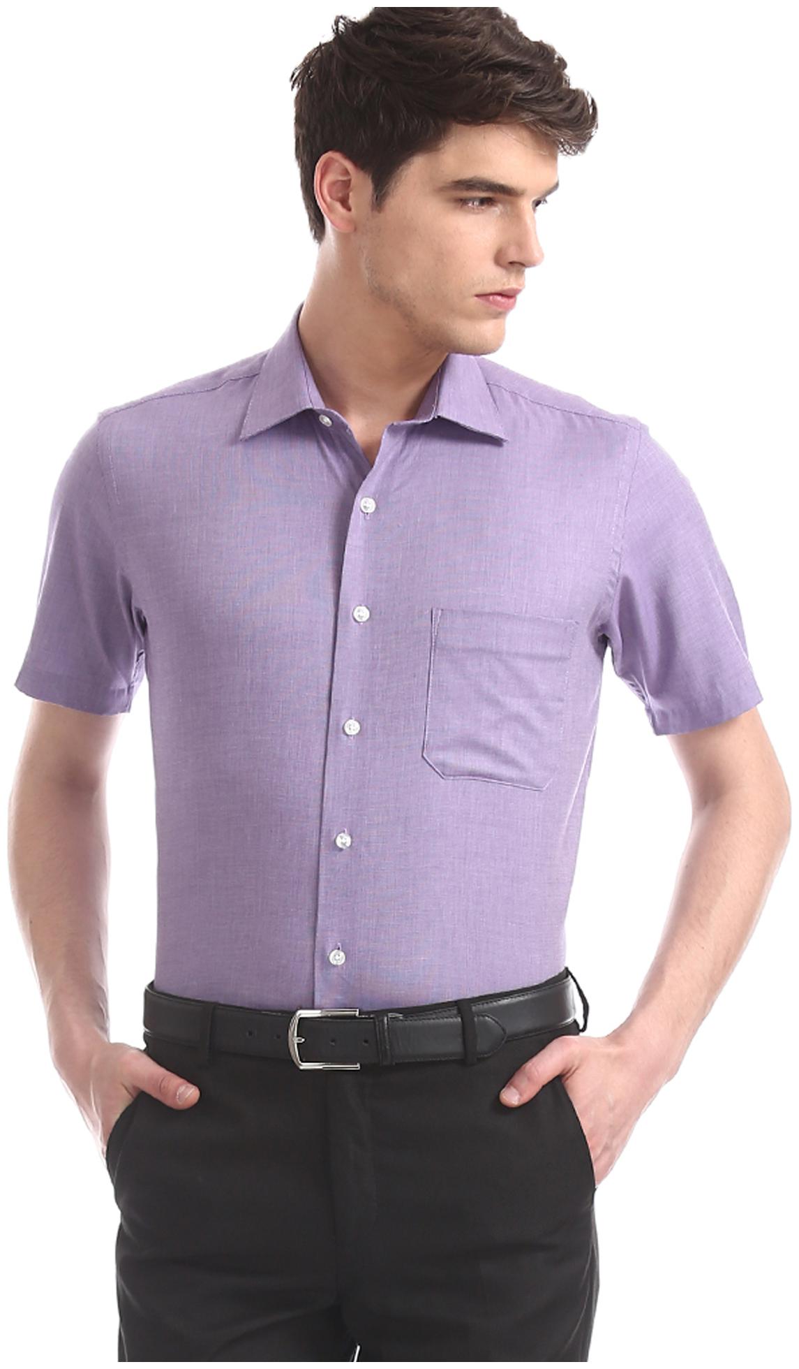 

Arrow Men Regular fit Formal Shirt - Purple