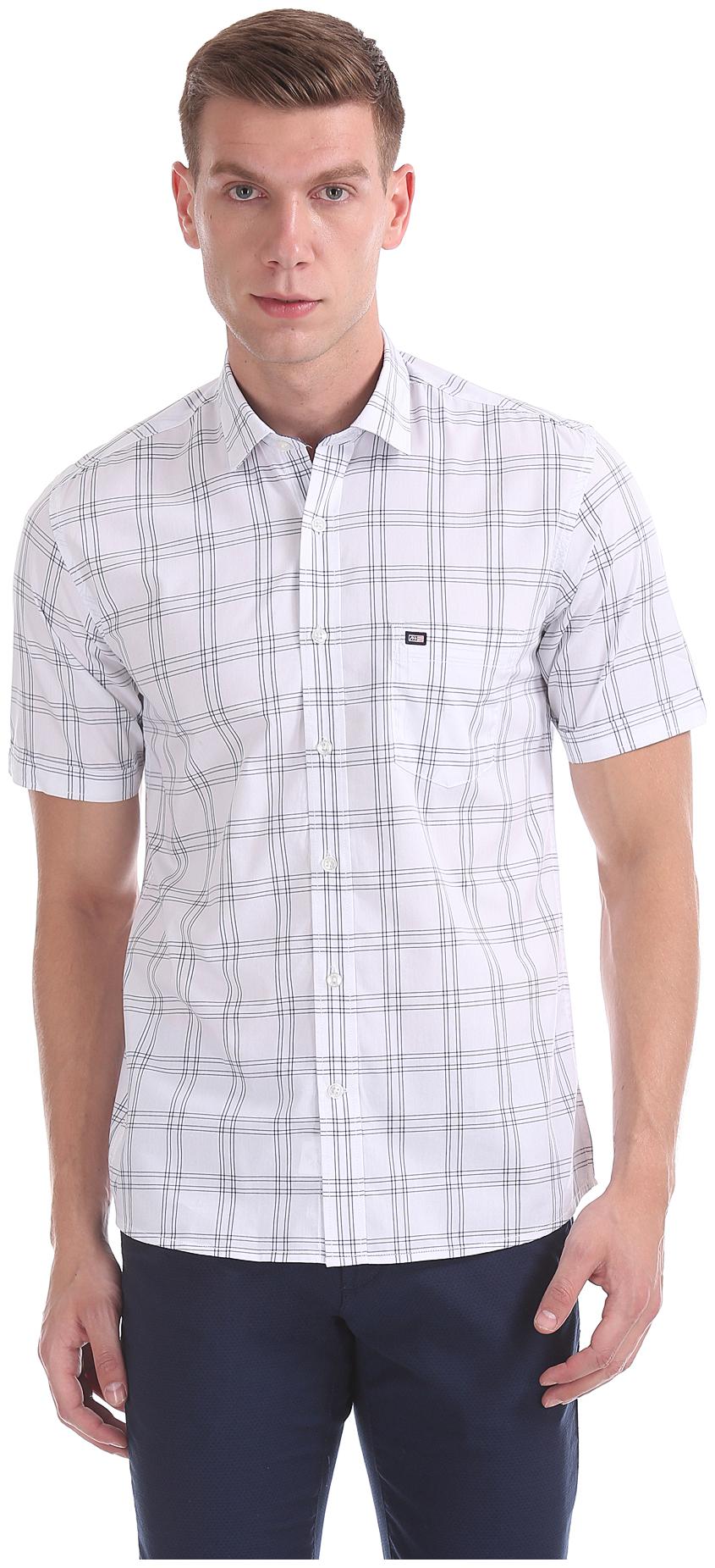 

Arrow Men White Checked Regular Fit Casual Shirt