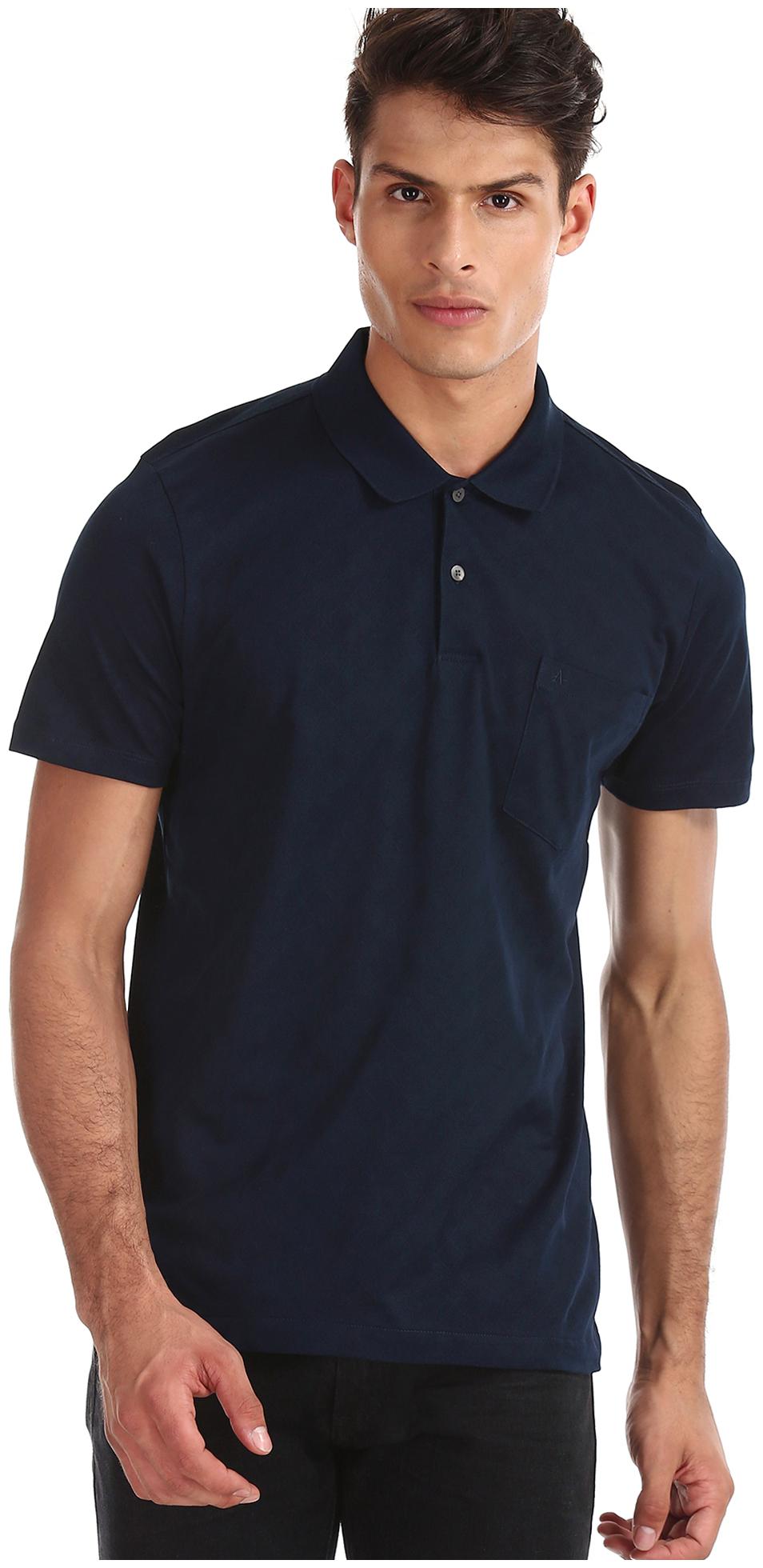 

Arrow Men Blue Regular fit Cotton Polo collar T-Shirt - Pack Of 1
