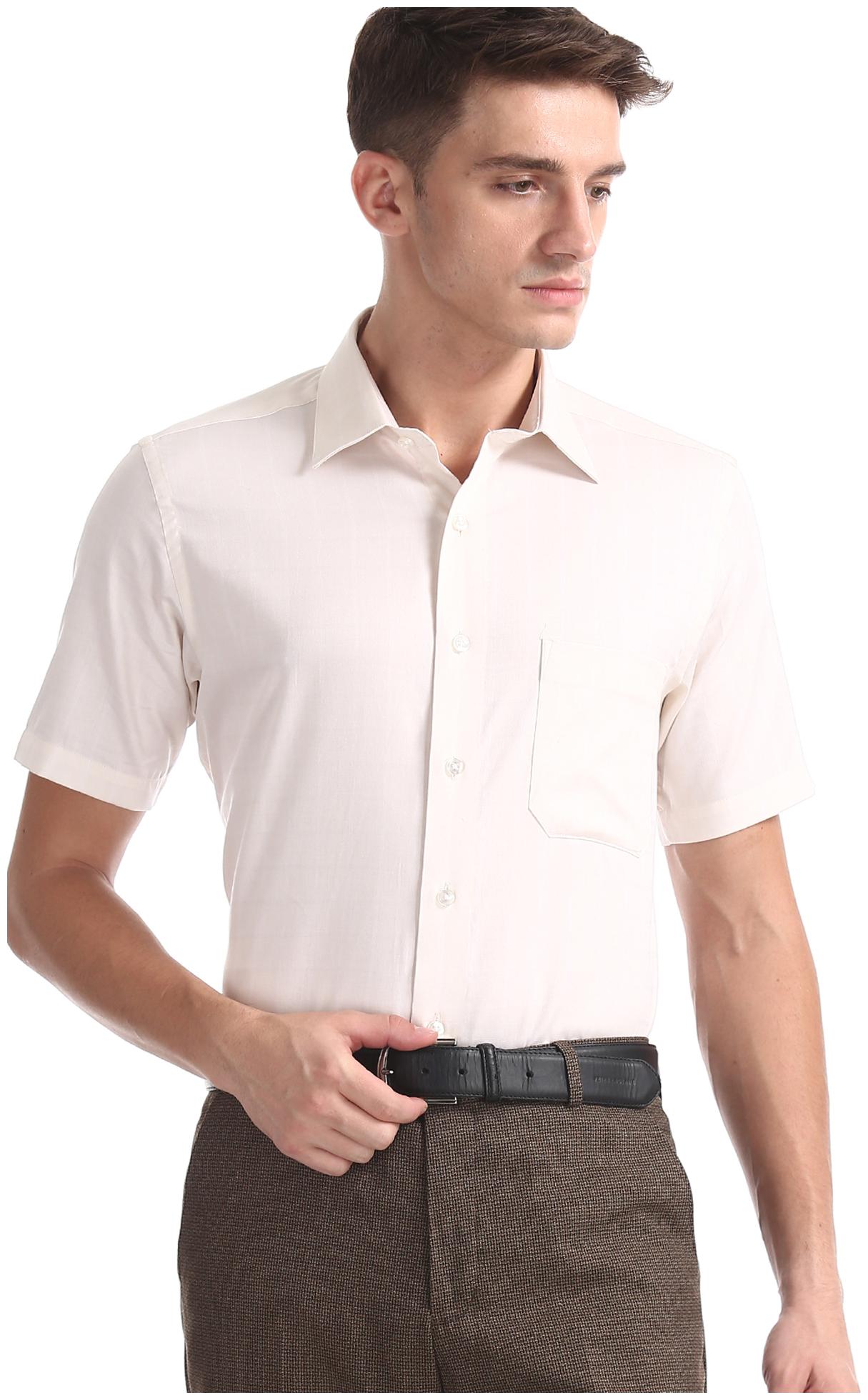 

Arrow Men Regular fit Formal Shirt - Beige