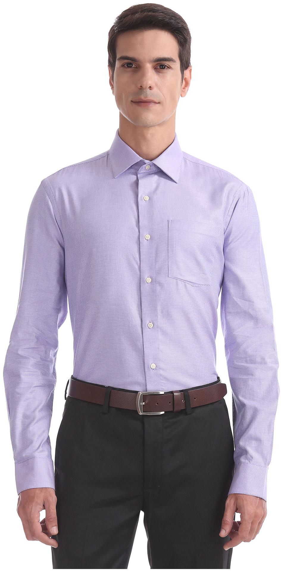 

Arrow Men Slim fit Formal Shirt - Purple