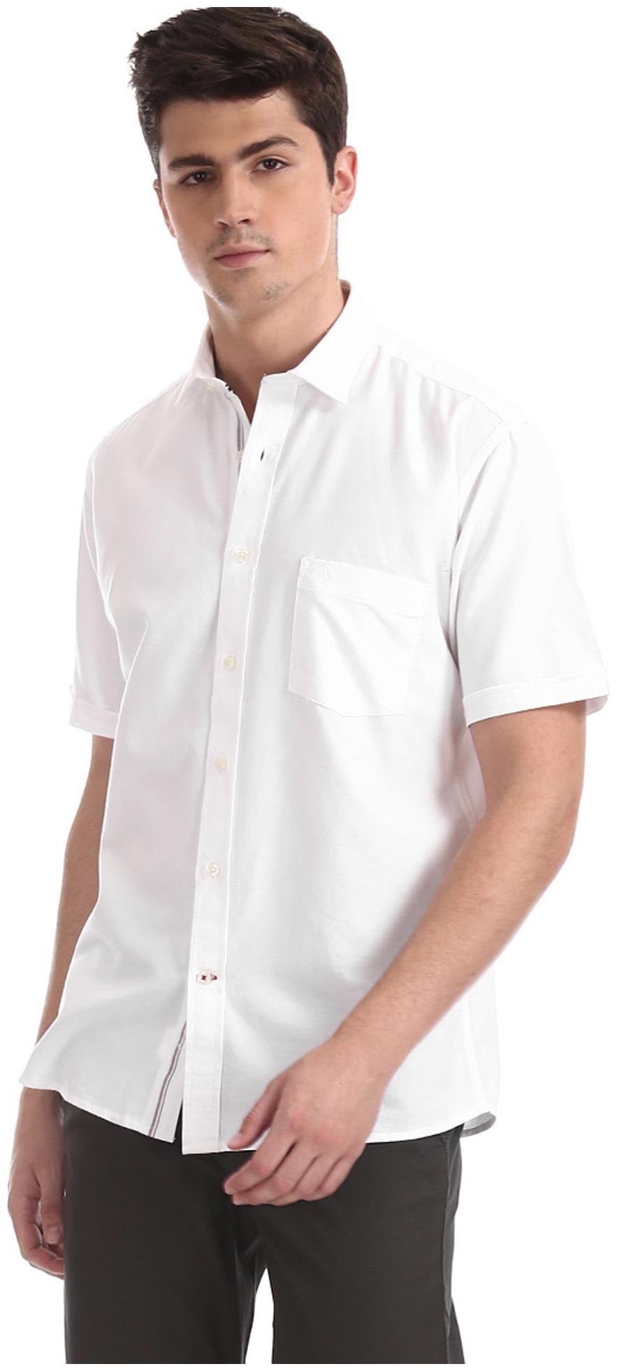 

Arrow Men White Solid Regular Fit Casual Shirt