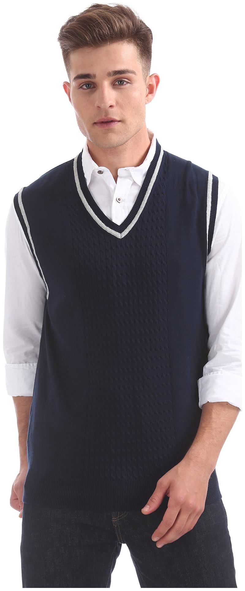 

Arrow Men Cotton Pullover Blue