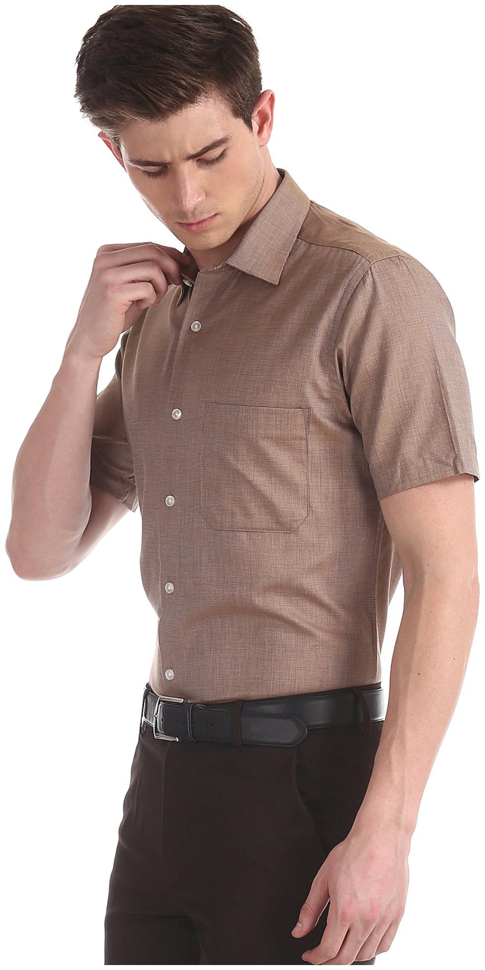 

Arrow Men Regular fit Formal Shirt - Brown