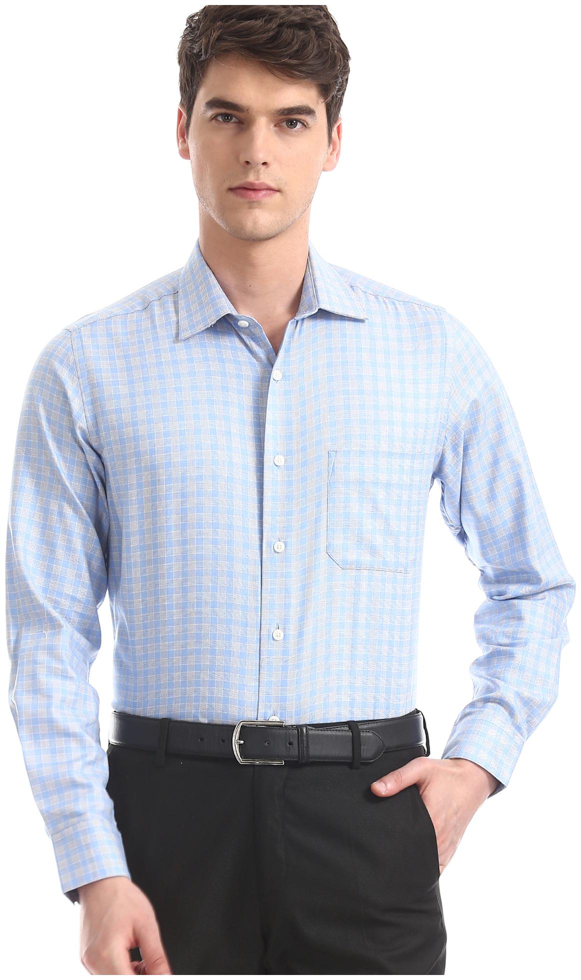 

Arrow Men Regular fit Formal Shirt - Blue