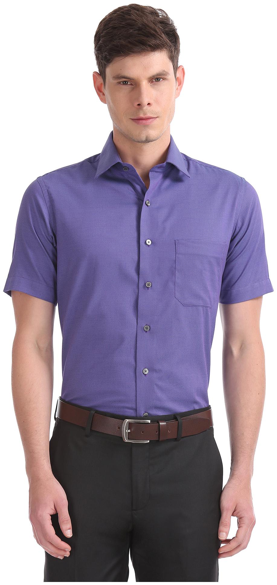 

Arrow Men Regular fit Formal Shirt - Purple