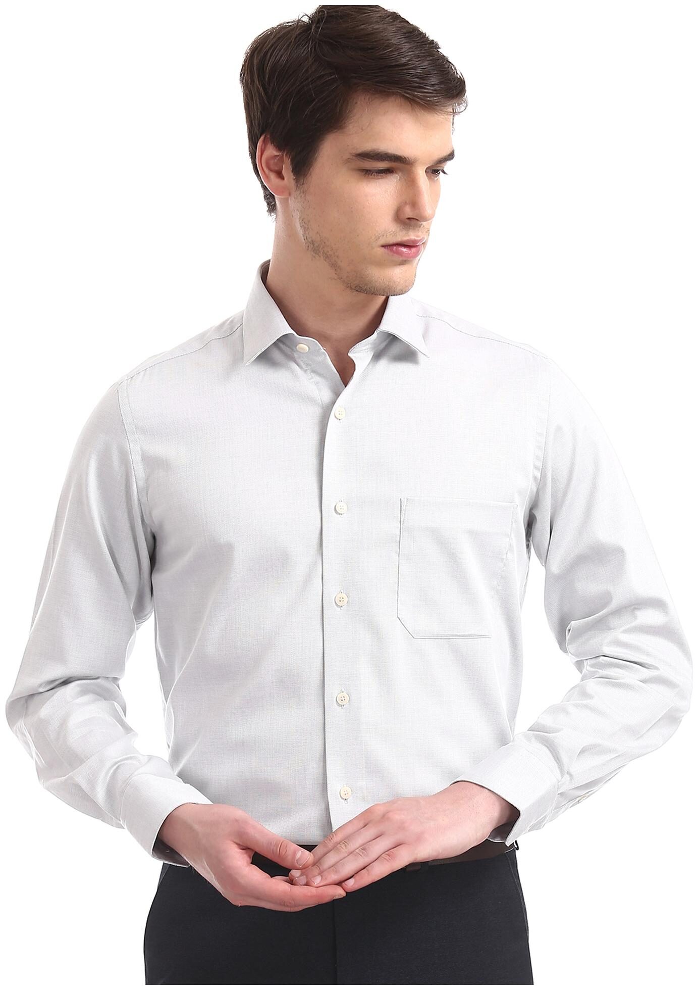 

Arrow Men Regular fit Formal Shirt - Grey