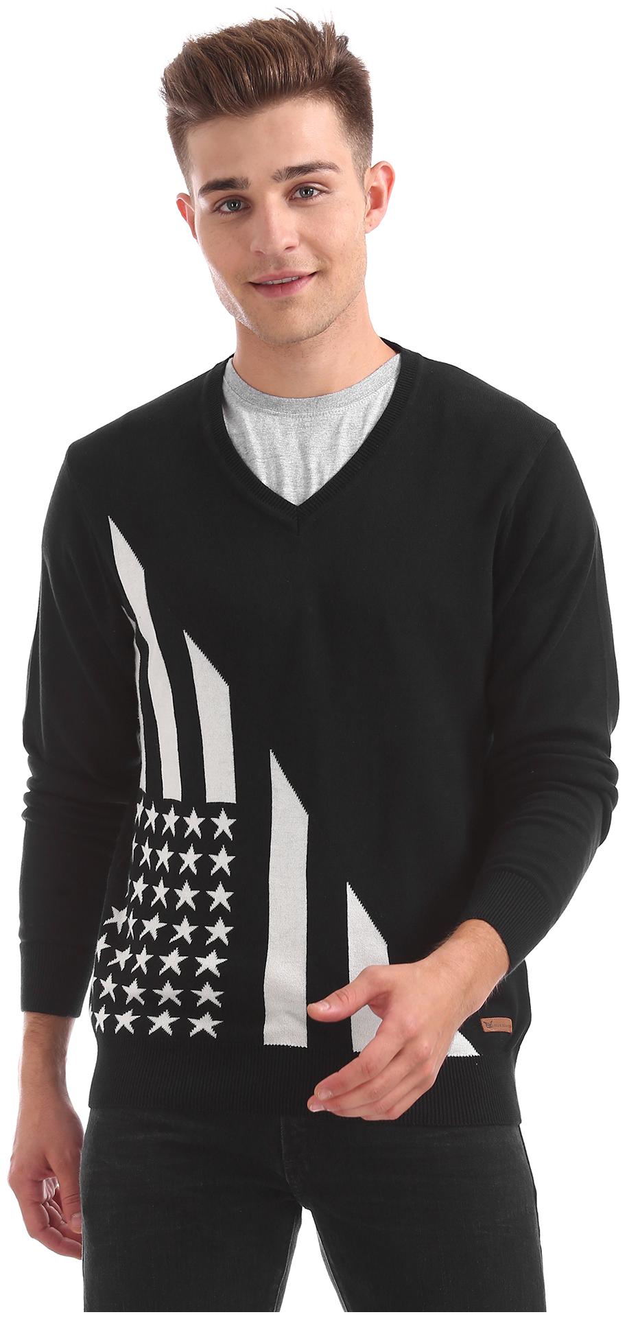 

Arrow Men Cotton Pullover Black