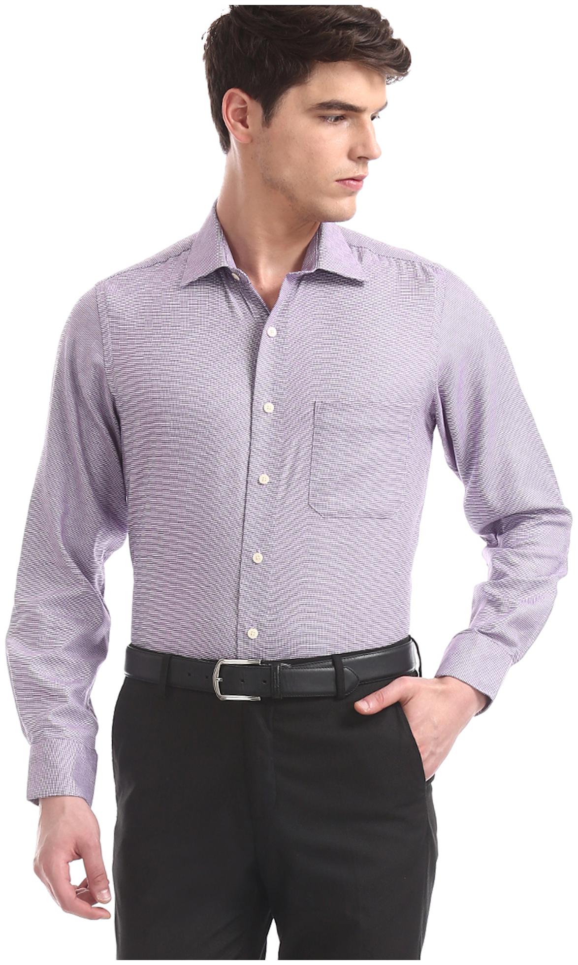 

Arrow Men Regular fit Formal Shirt - Purple
