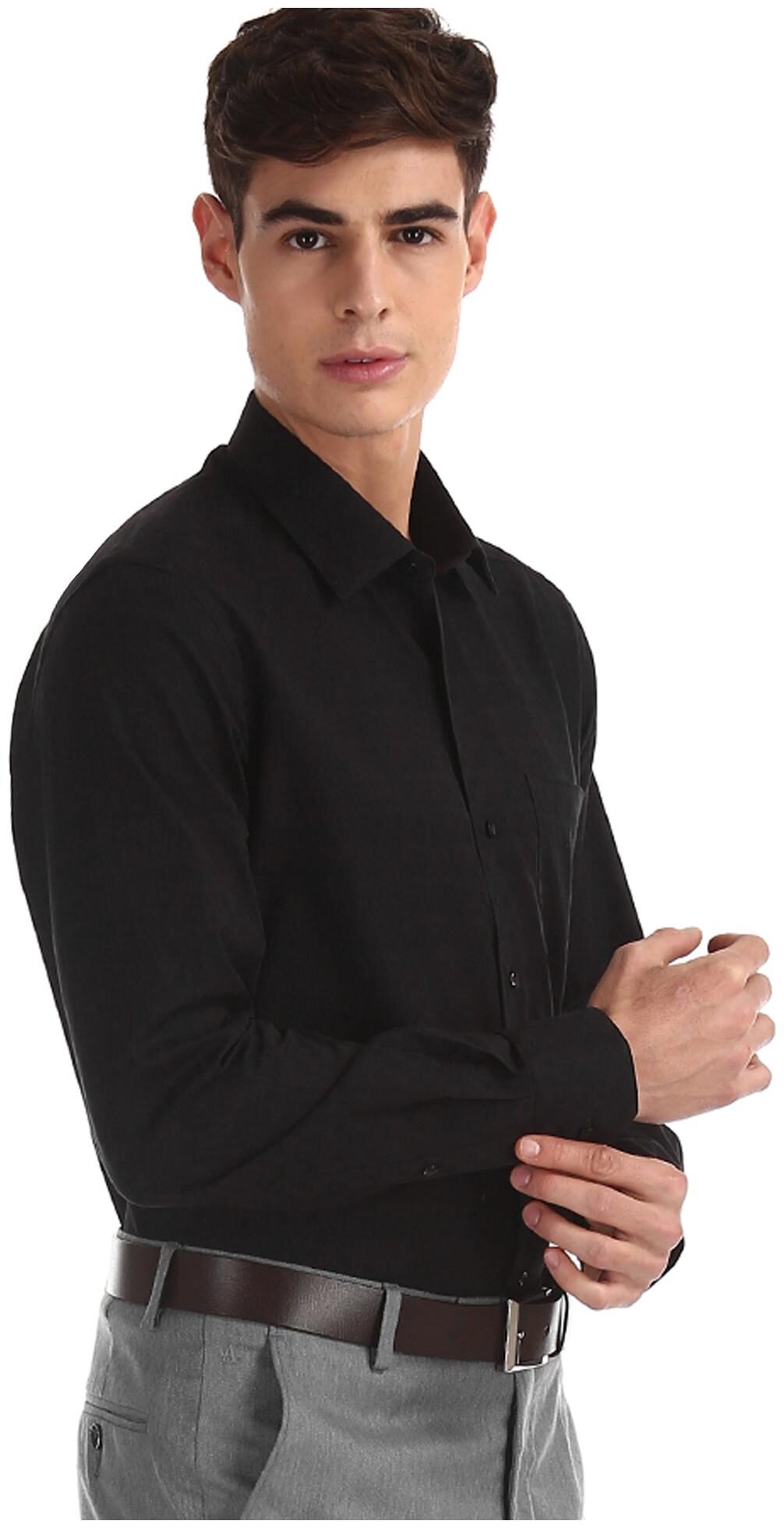 

Arrow Men Slim fit Formal Shirt - Black