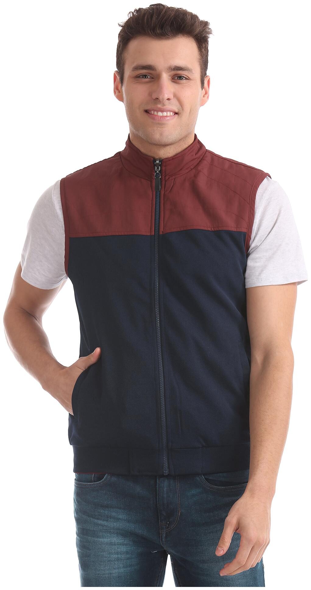 

Arrow Men Nylon Military Jacket Red