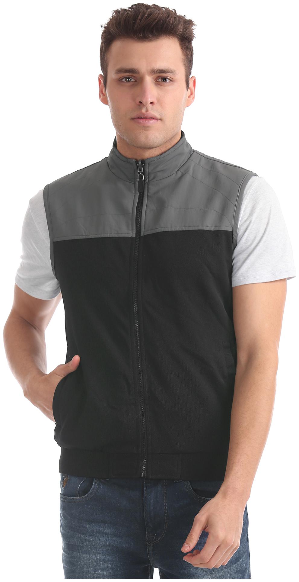 

Arrow Men Nylon Military Jacket Black