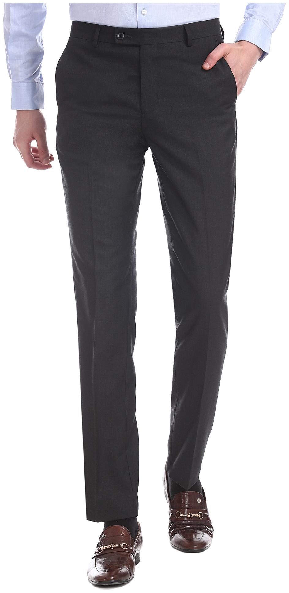 

Arrow Men Solid Regular Fit Formal Trouser - Grey