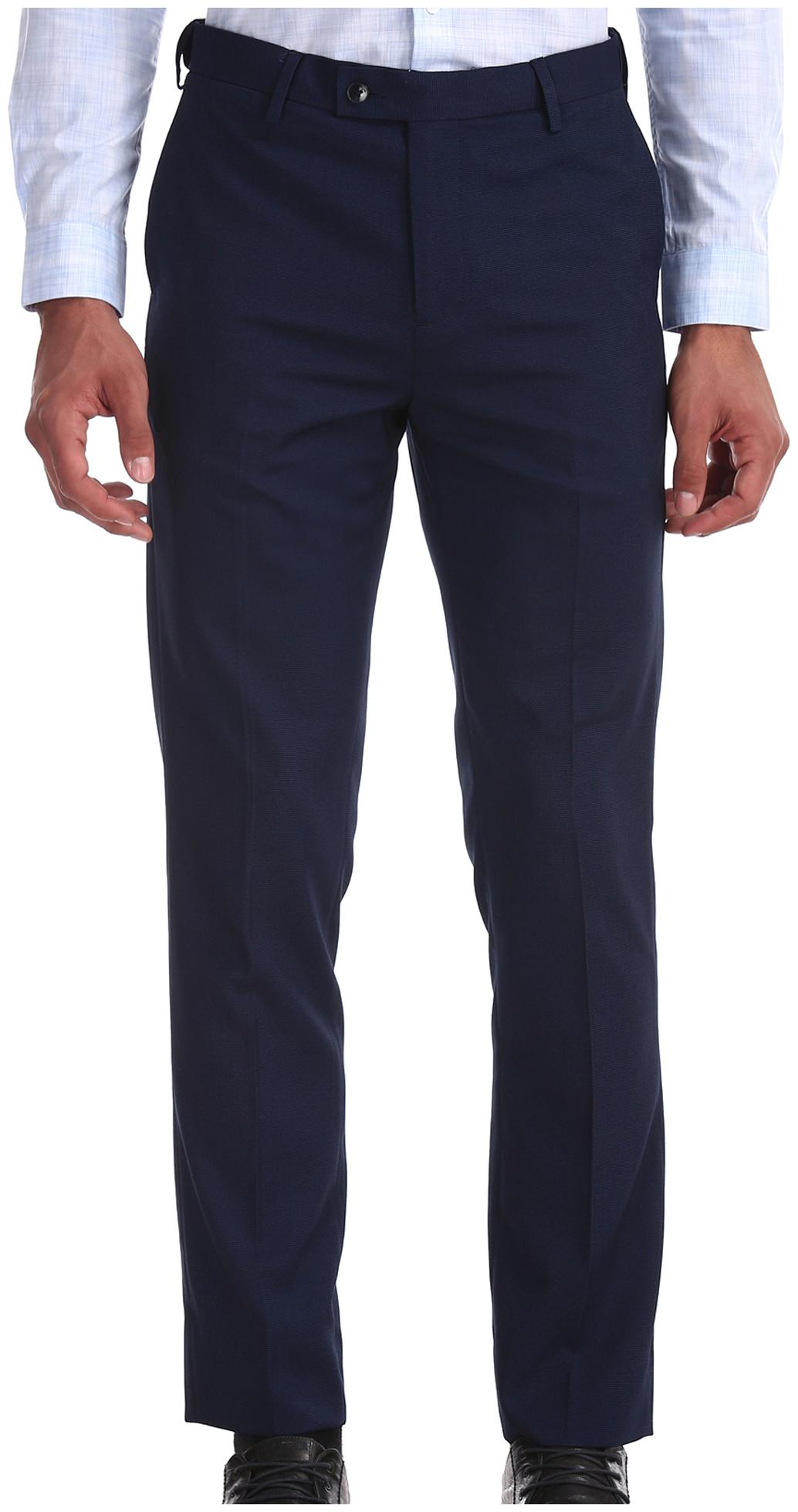 

Arrow Men Textured Tapered Fit Formal Trouser - Blue