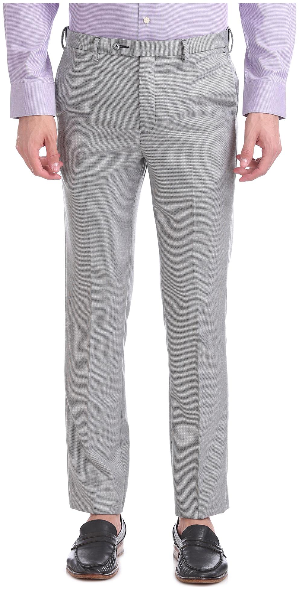 

Arrow Men Textured Tapered Fit Formal Trouser - Grey