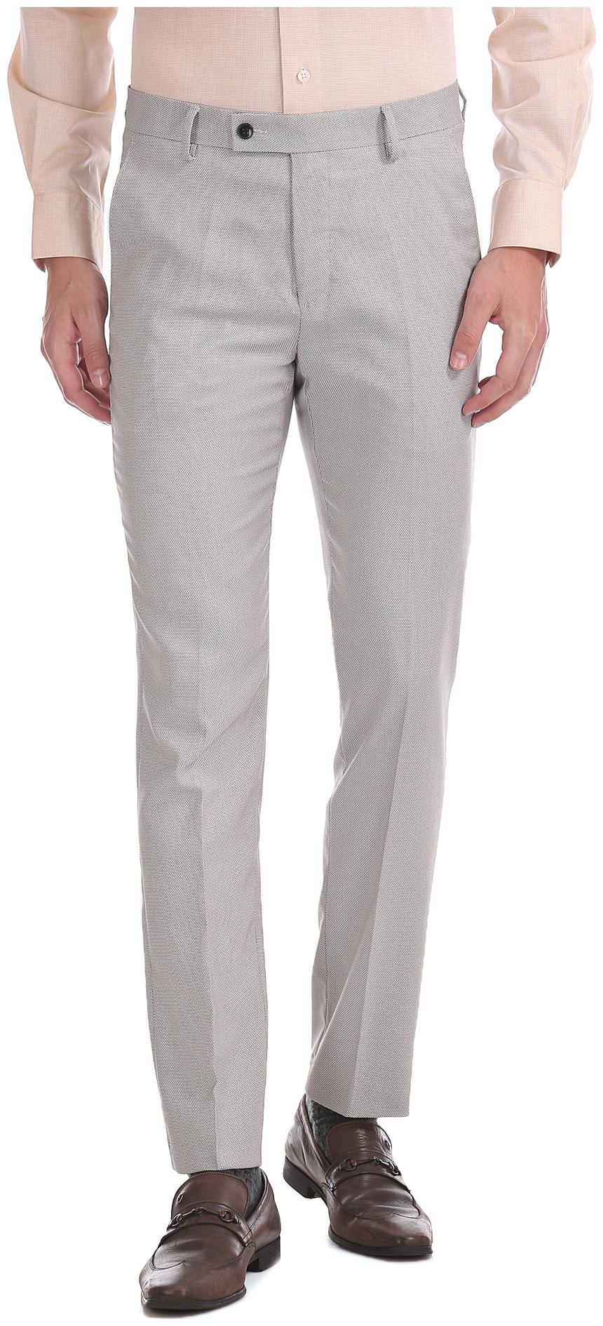 

Arrow Men Textured Slim Fit Formal Trouser - Grey