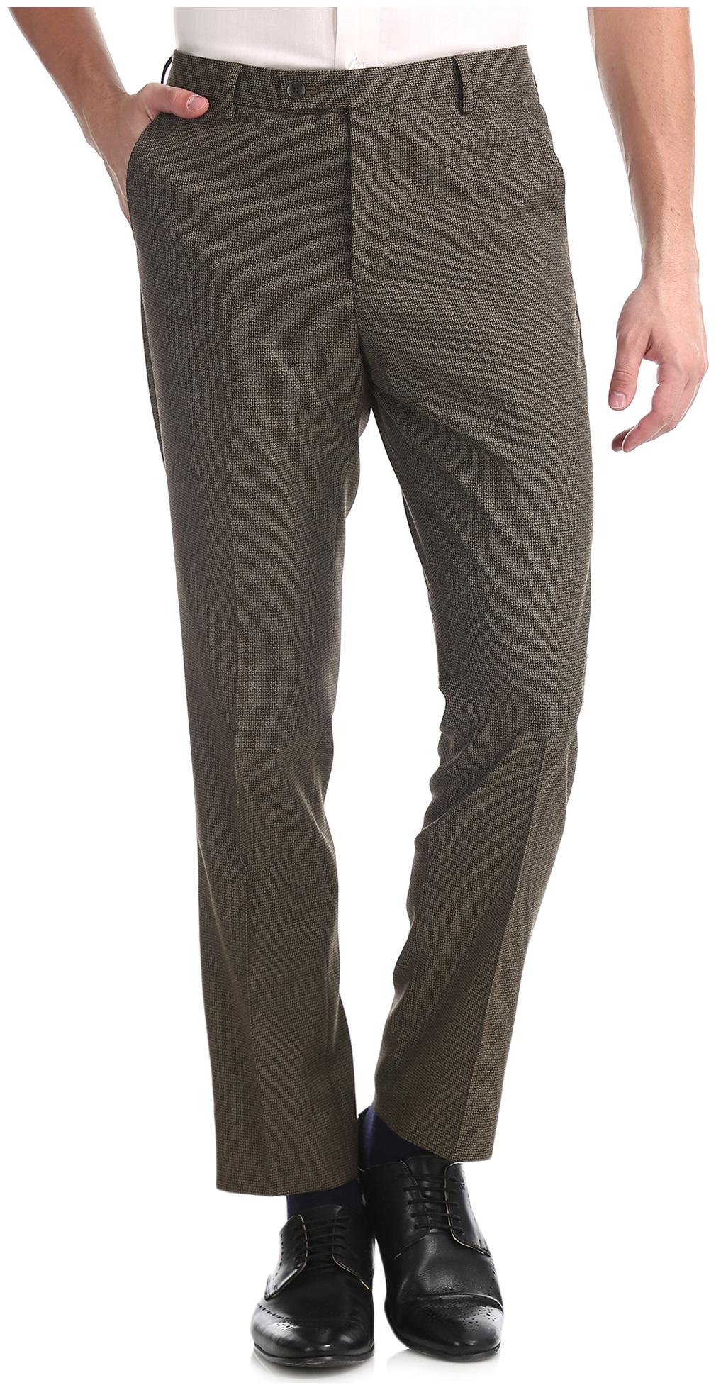 

Arrow Men Textured Tapered Fit Formal Trouser - Brown