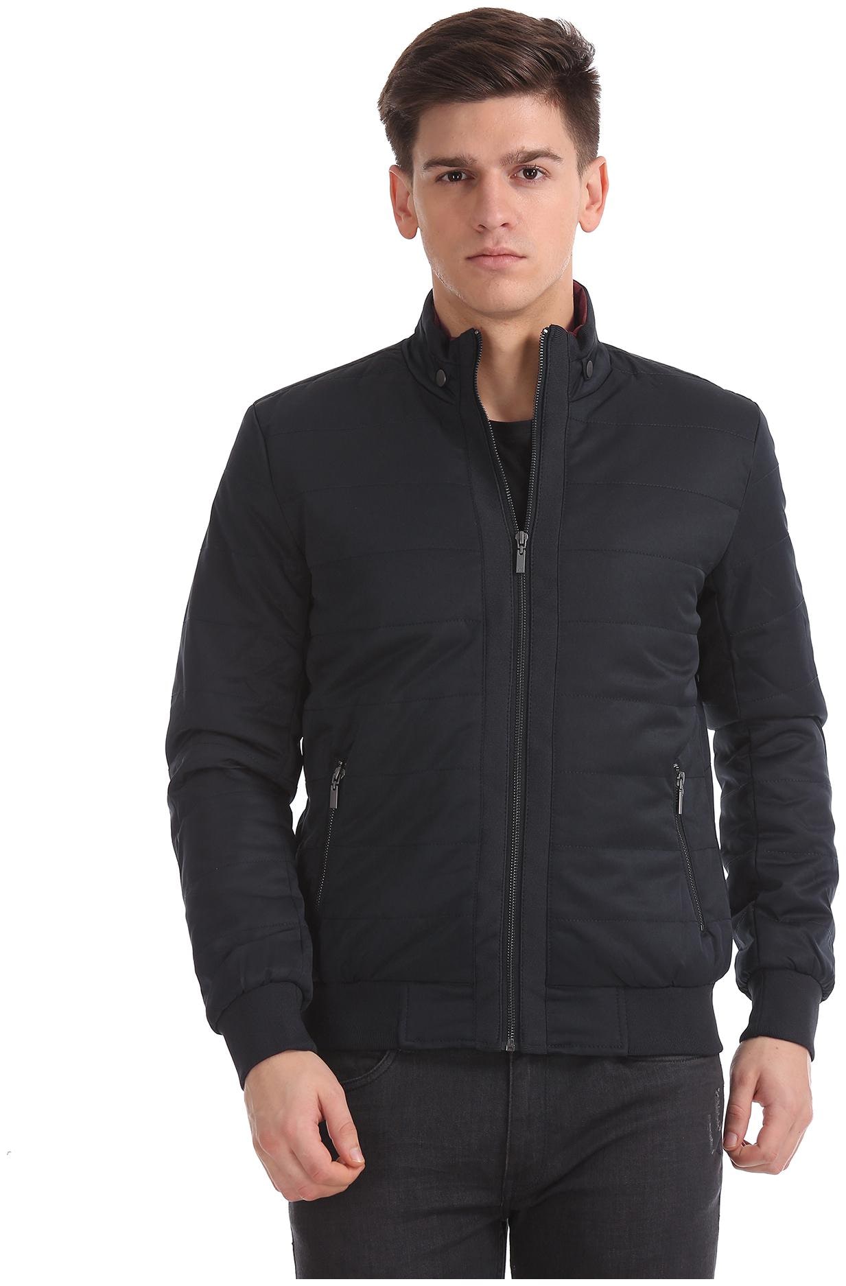 

Arrow Men Polyester Quilted Jacket Blue
