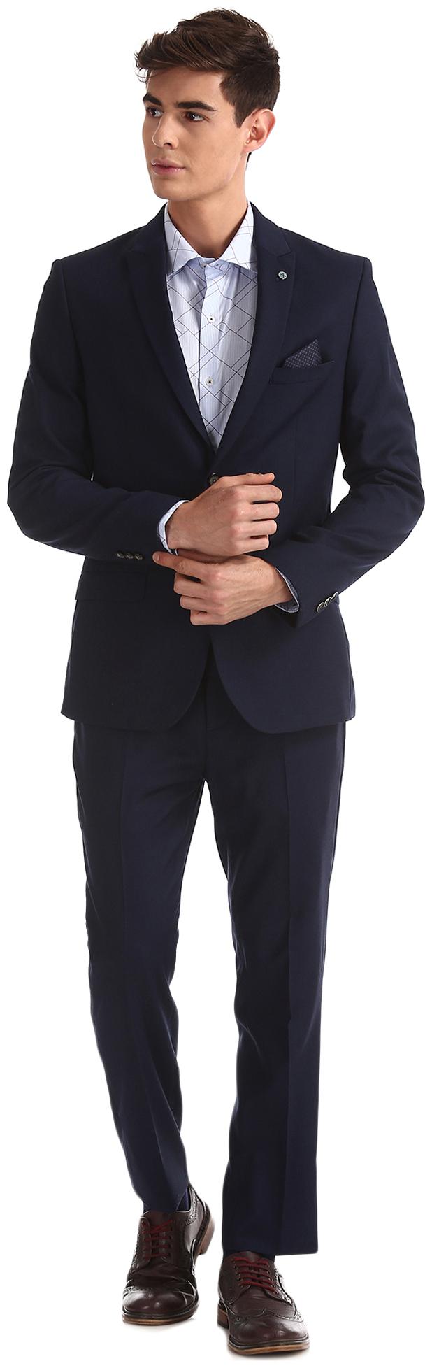 

Arrow Men Polyester Blazer and Trouser Blue