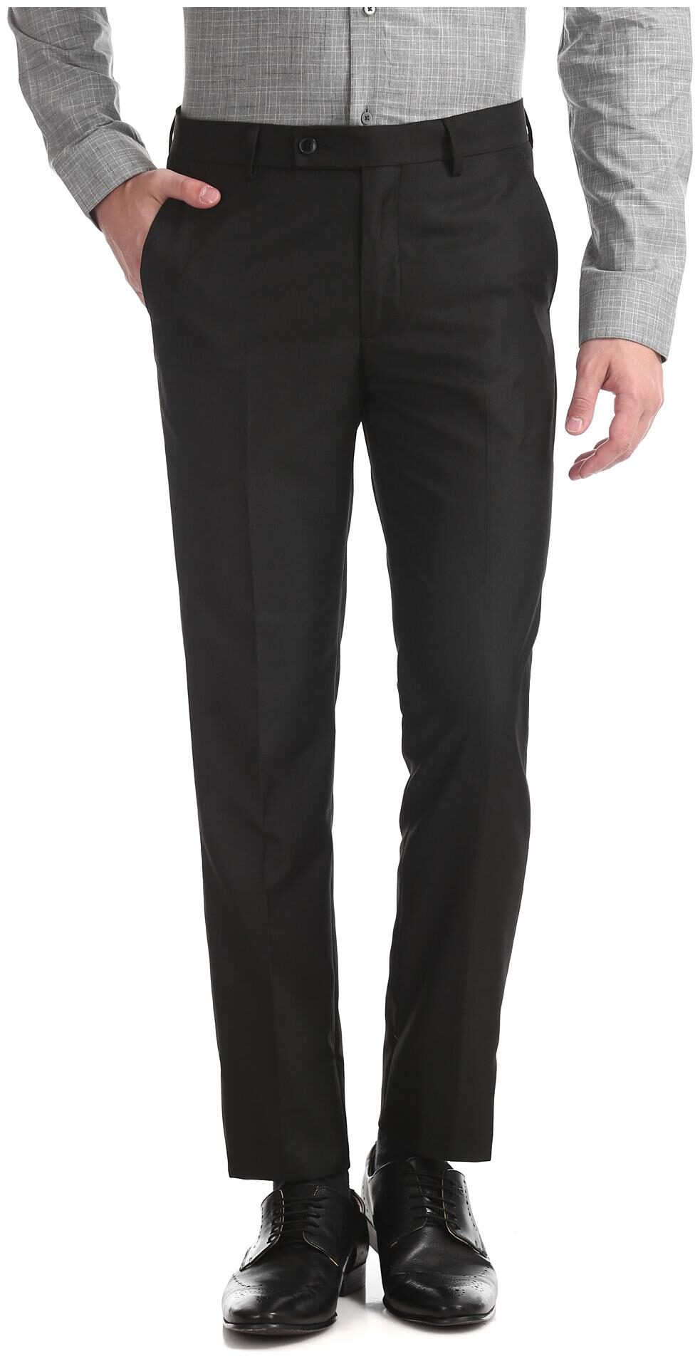 

Arrow Men Solid Slim Fit Formal Trouser - Black