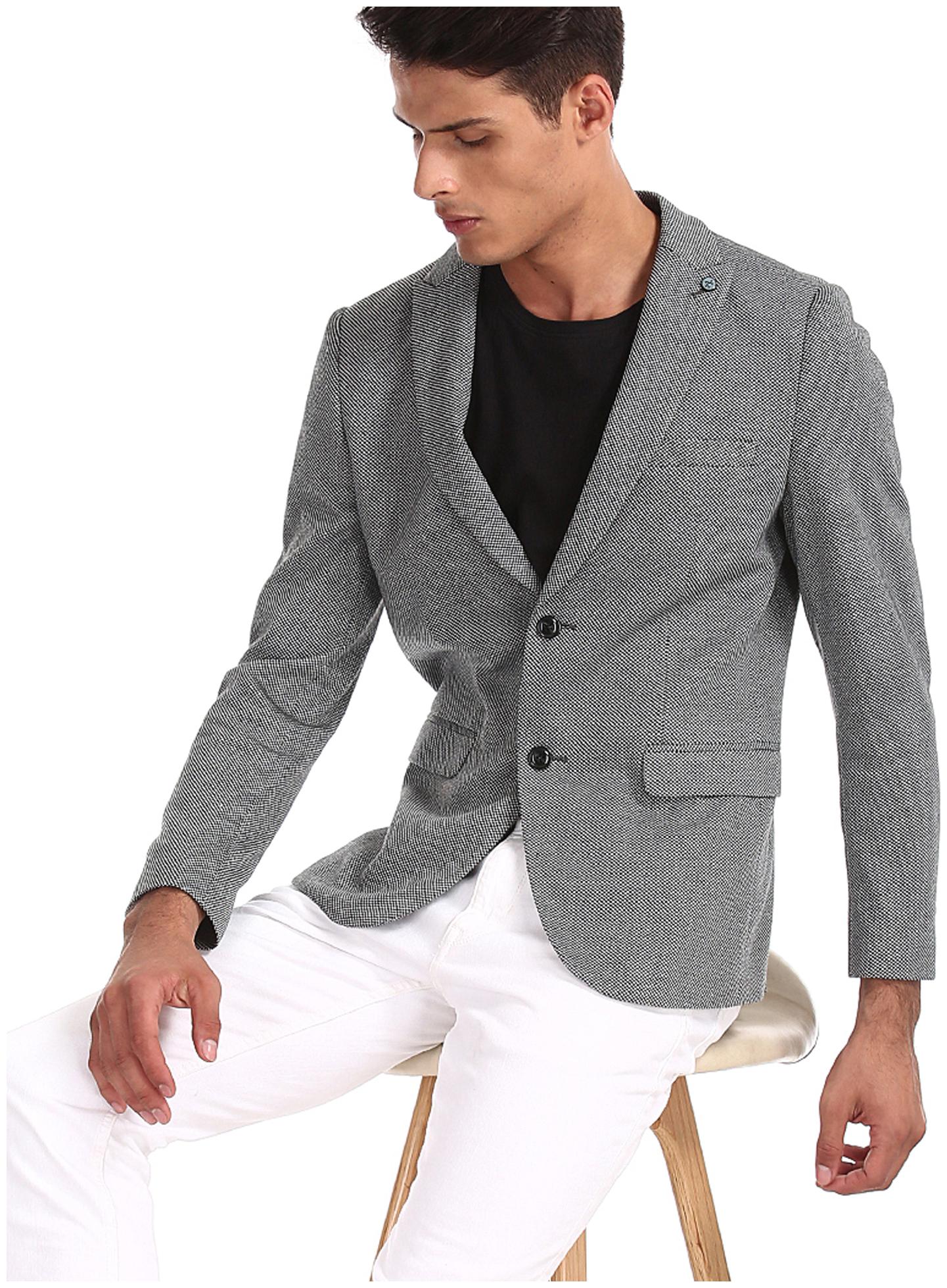 

Arrow Men Grey Solid Slim fit Single Breasted Blazer
