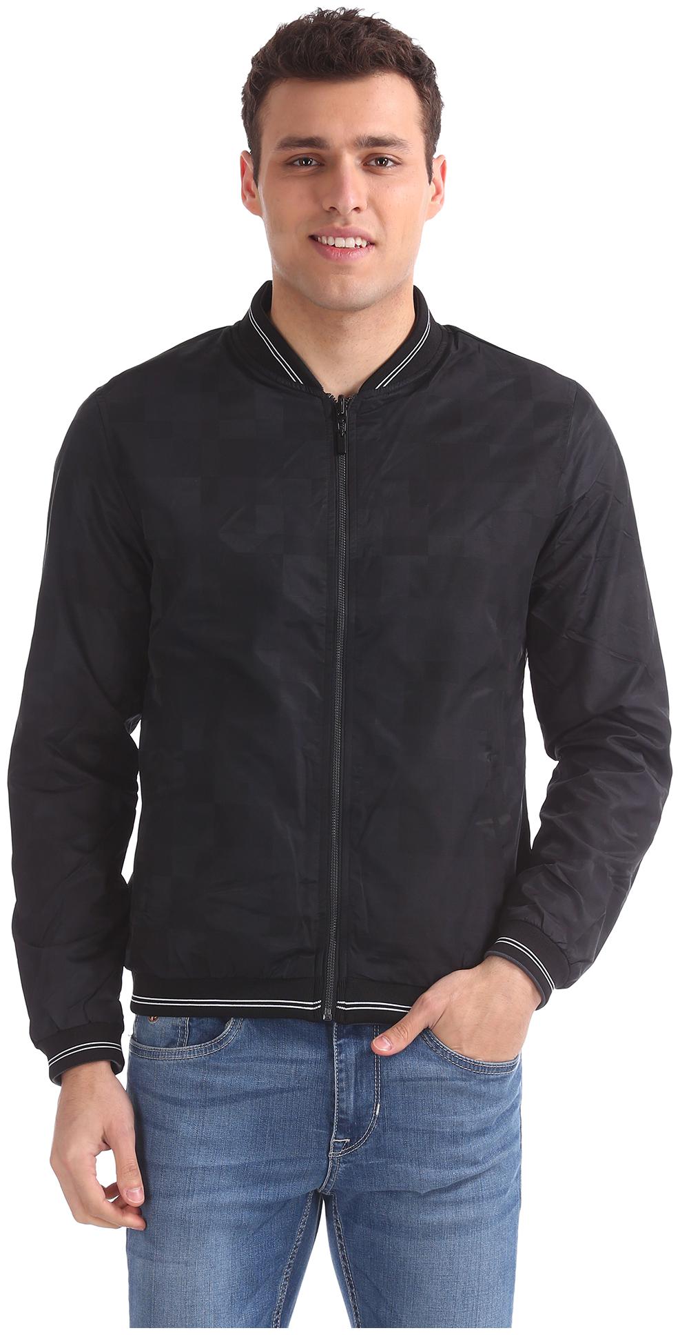

Arrow Men Polyester Bomber Jacket Grey