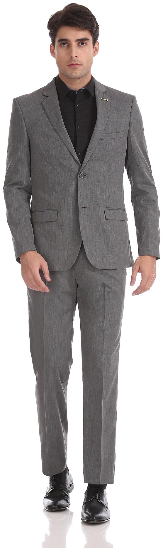 

Arrow Men Polyester Single Breasted Suit Grey