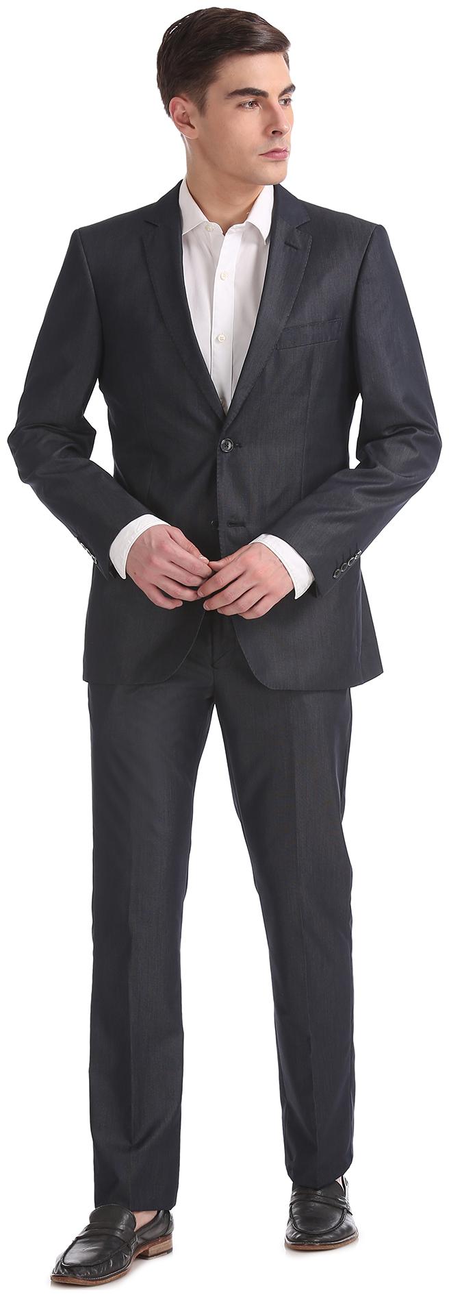 

Arrow Men Polyester Single Breasted Suit Grey