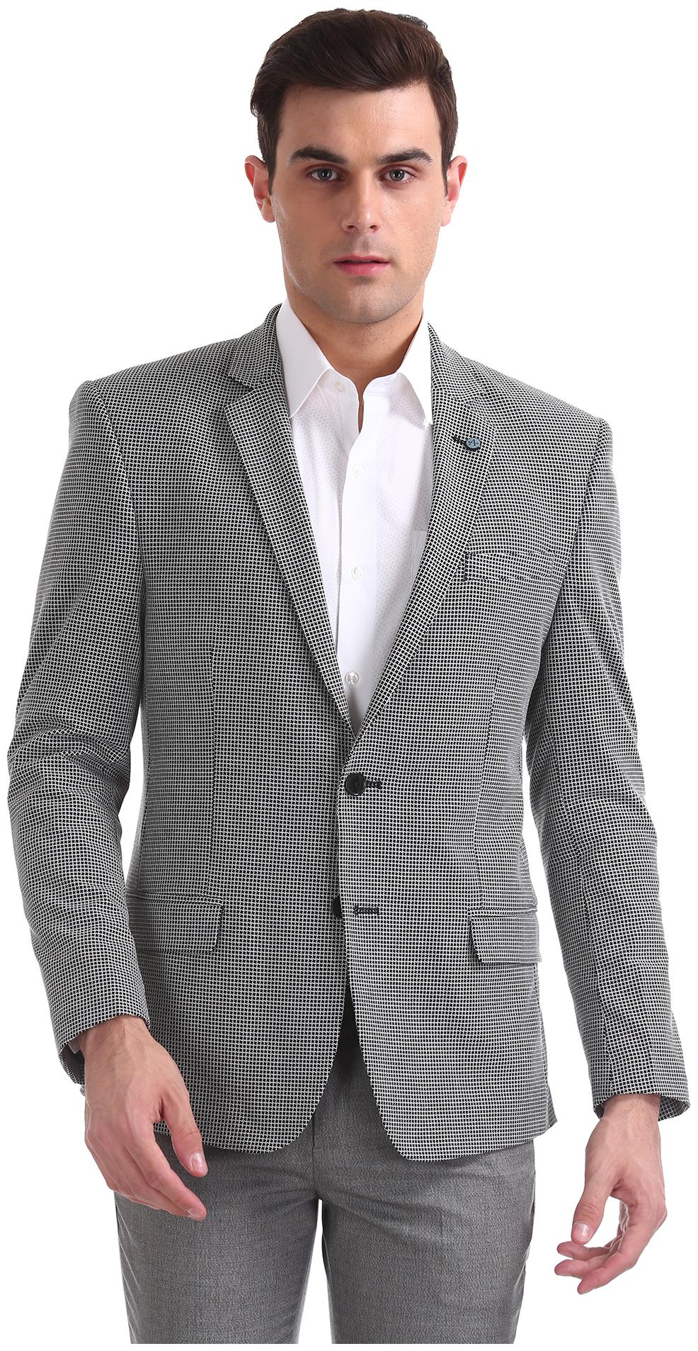 

Arrow Men Polyester Slim Fit Single Breasted Blazer Black