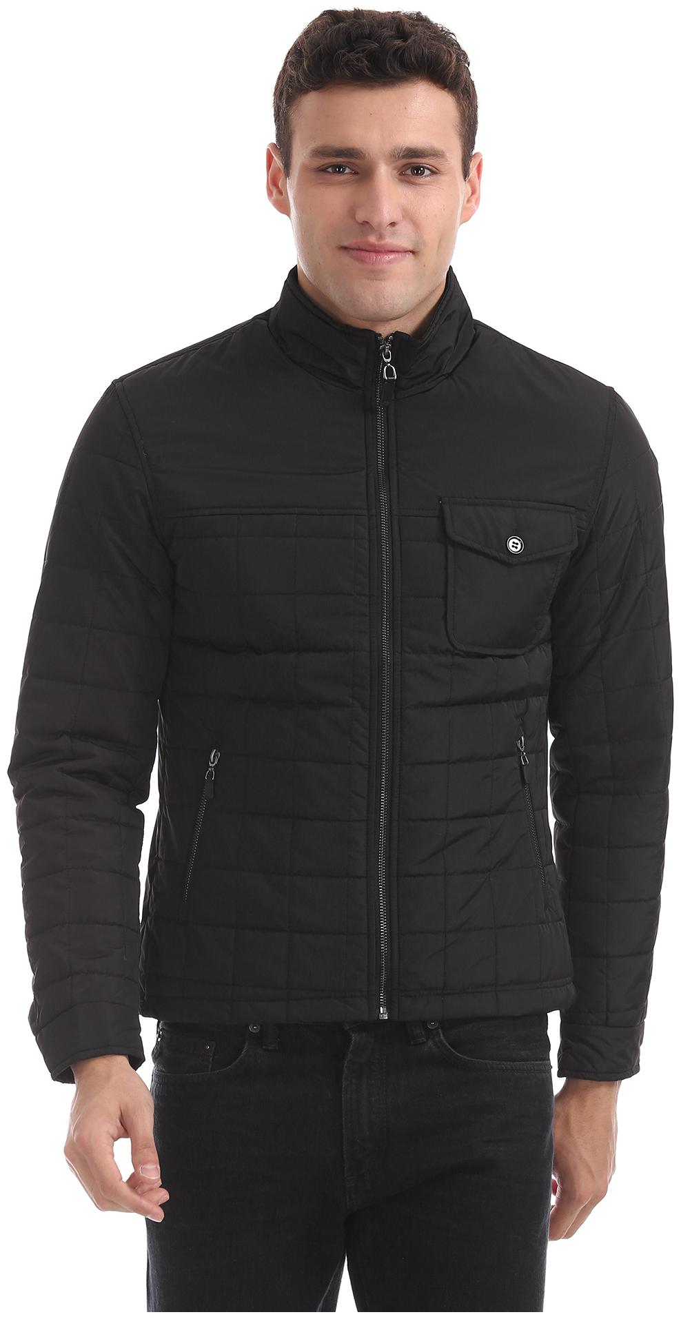 

Arrow Men Polyester Quilted Jacket Black