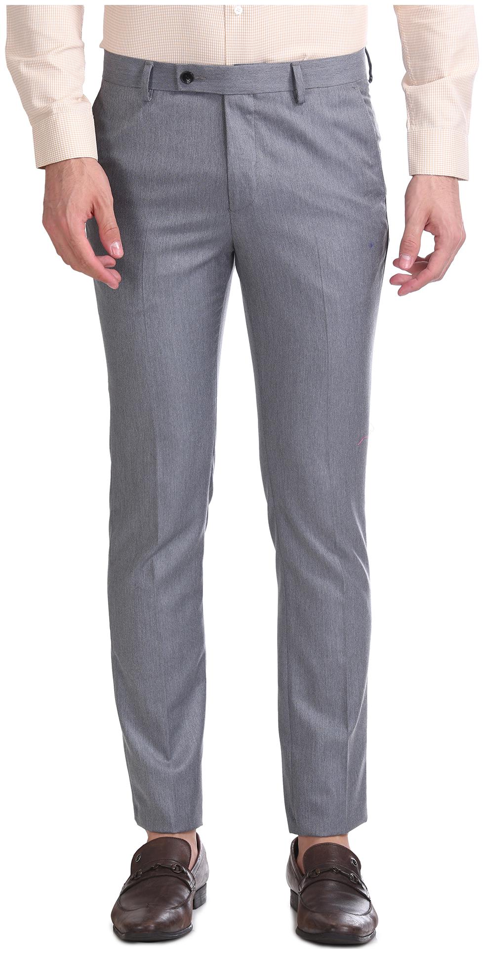 

Arrow Men Textured Slim Fit Formal Trouser - Grey
