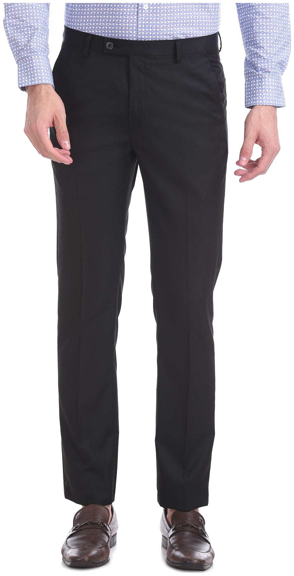 

Arrow Men Textured Tapered Fit Formal Trouser - Black