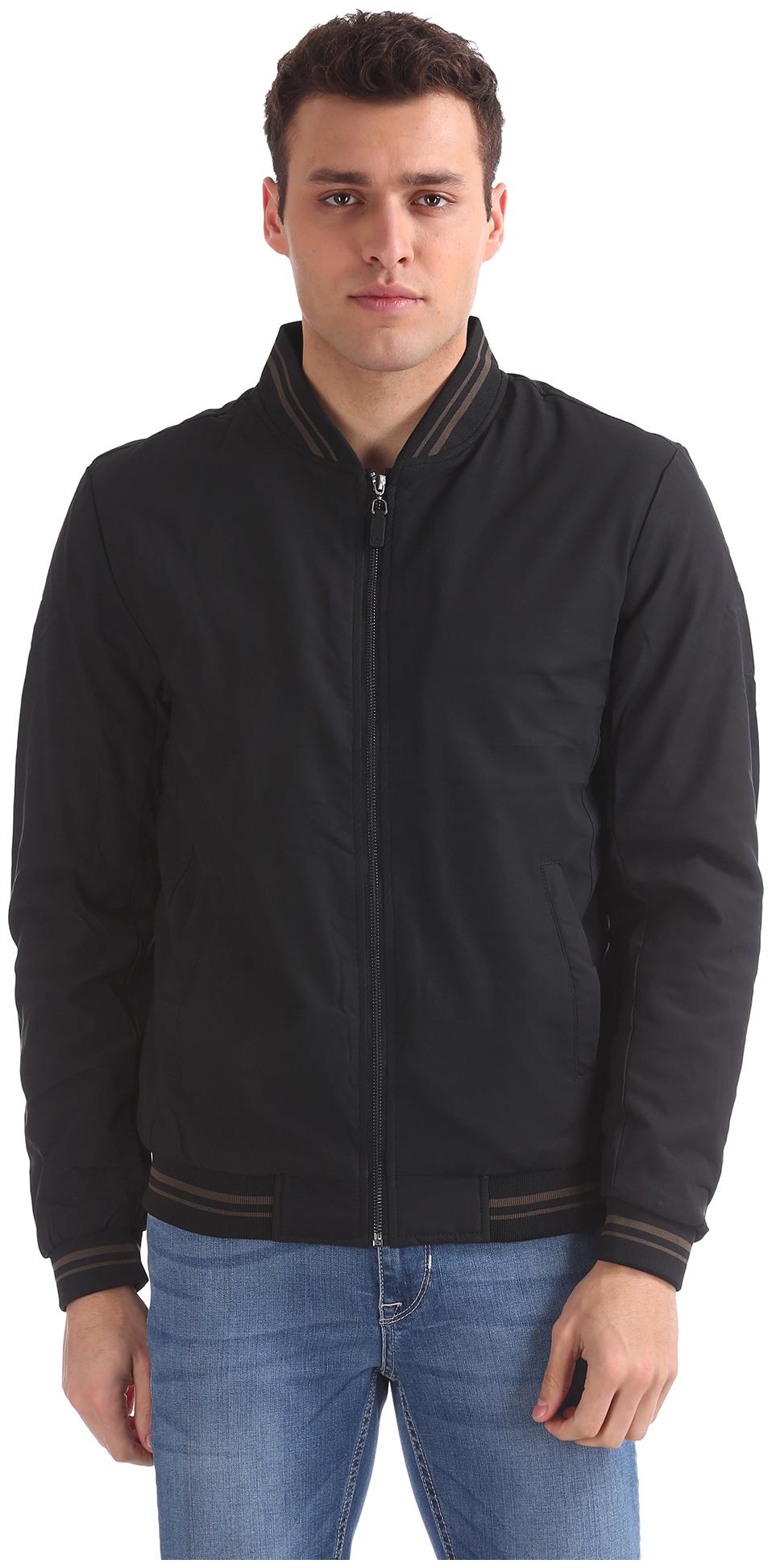 

Arrow Men PU Bomber Jacket Grey