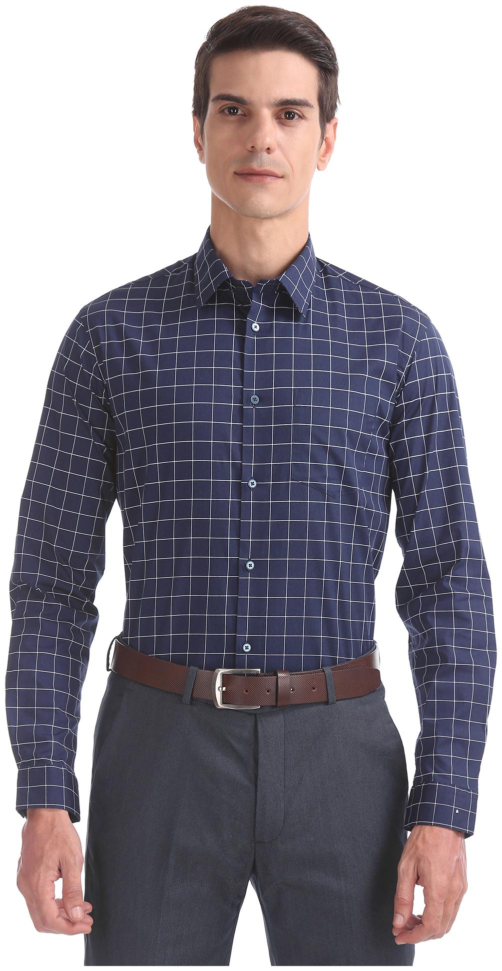 

Arrow Men Super slim fit Formal Shirt - Blue