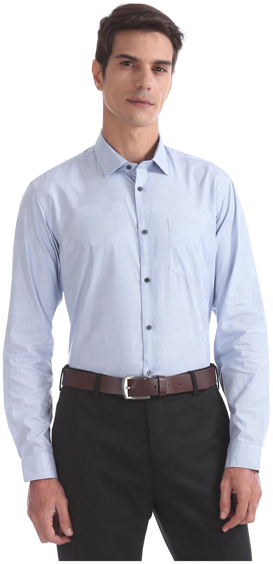 

Arrow Men Super slim fit Formal Shirt - Blue