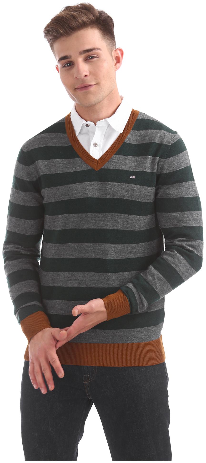 

Arrow Men Wool Pullover Green